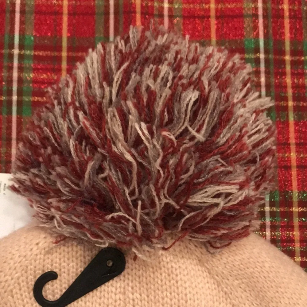 Brand New Timberland Pink Fair Isle Fleece-Lined Pom Beanie Hat
